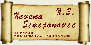 Nevena Simijonović vizit kartica